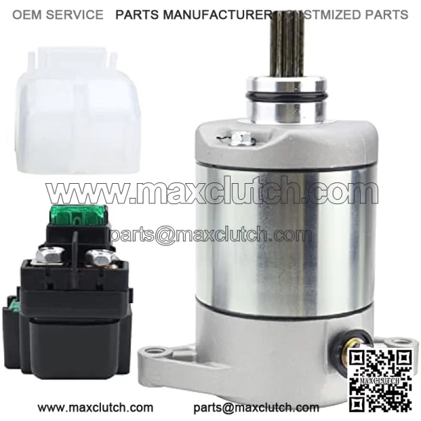 Starter and Relay for Suzuki 02-07 Eiger 400 Auto LT-A400 2WD/4WD ATV,Eiger 400 2WD/4WD LT-F400 2002-2007 31100-38F00 18809 18840 SMU0297 31800-03G00
