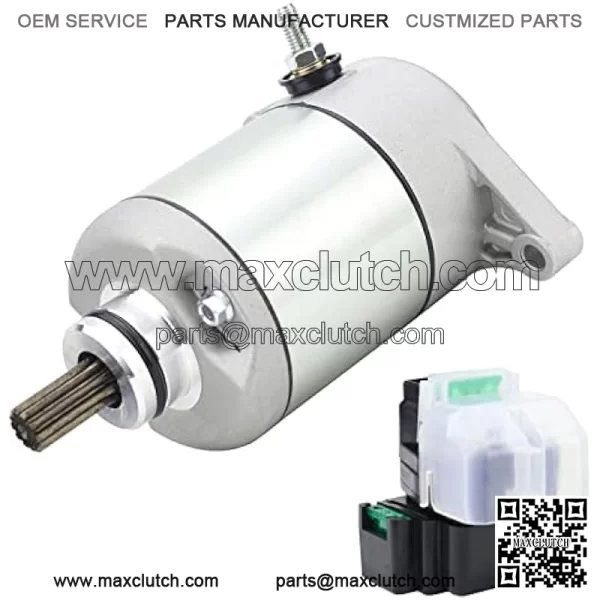 Starter and Relay for Suzuki 02-07 Eiger 400 Auto LT-A400 2WD/4WD ATV,Eiger 400 2WD/4WD LT-F400 2002-2007 31100-38F00 18809 18840 SMU0297 31800-03G00 - Image 4