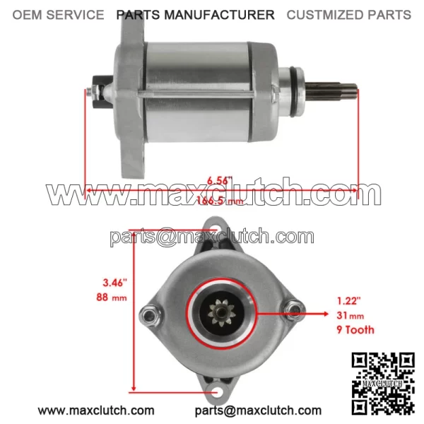 Starter for Honda TRX420TE TRX420TM Fourtrax Rancher ES 420cc 2007-2013 (For: Honda) - Image 2