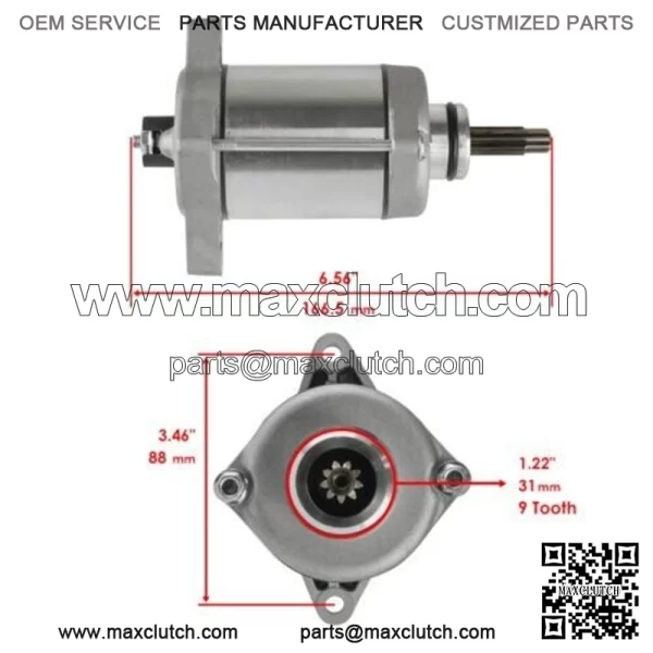 Starter for Honda 420 TRX420TM Fourtrax Rancher 420Cc Engine 2007-2013 - Image 2