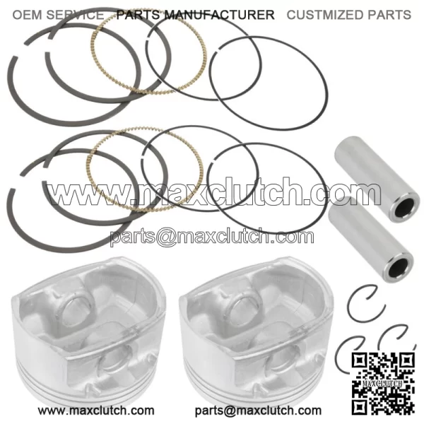 2 Cast Aluminium Cylinder Piston Kit for Polaris Sportsman 800 EFI 2005-2014 For: Polaris Sportsman 800