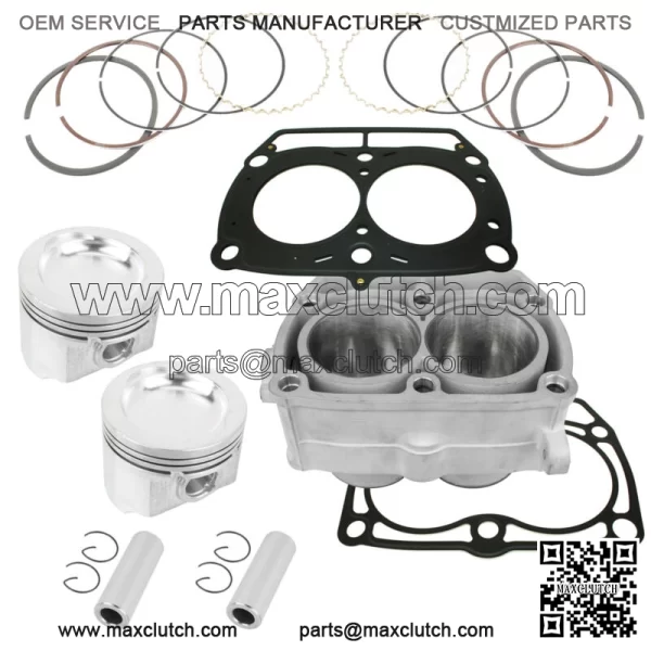 Cylinder And Piston Ring Kit Gasket For Polaris Ranger XP 700 4X4 2005 2006-2008 (For: Polaris)