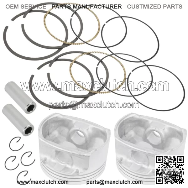 2 Cast Aluminium Cylinder Piston Kit For Polaris RZR 800 EFI 2011 2012 2013 2014 (For: Polaris)