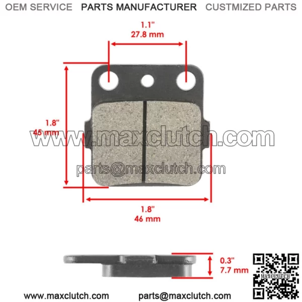 Front and Rear Brake Pads for Honda TRX250X TRX 250 X Fourtrax 1987 1988 1989-1992 (for: Honda) - Image 2