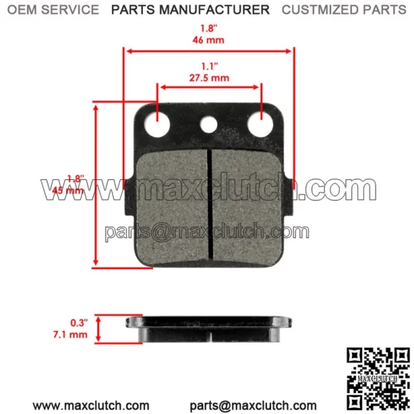 Front and Rear Brake Pads for Honda TRX250X TRX 250 X Fourtrax 1987 1988 1989-1992 (for: Honda) - Image 3