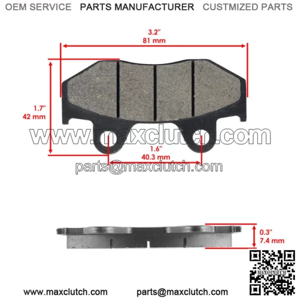 Front and Rear Brake Pads for Yamaha Raptor 700 700R YFM700R 2006-2012 (for: Yamaha Rhino 660 2006) - Image 4