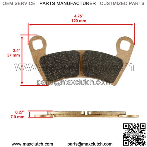 Front & Rear Brake Pads for Polaris RZR XP 1000 2014-2017 Sintered - Image 2