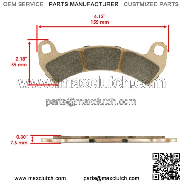 Front and Rear Brake Pads for Polaris RZR XP Turbo / RZR XP 4 Turbo 2016 - 2021 - Image 2