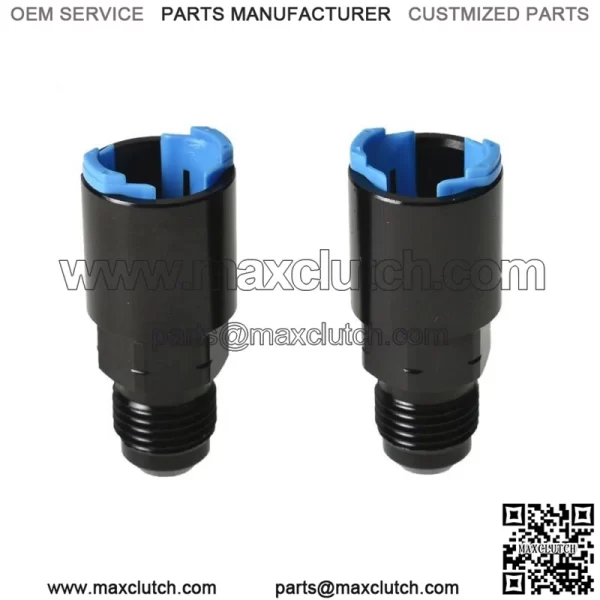 2x3/8" EFI 6AN Male Fuel Rail Fitting to Quick Disconnect Push-On Adapter
