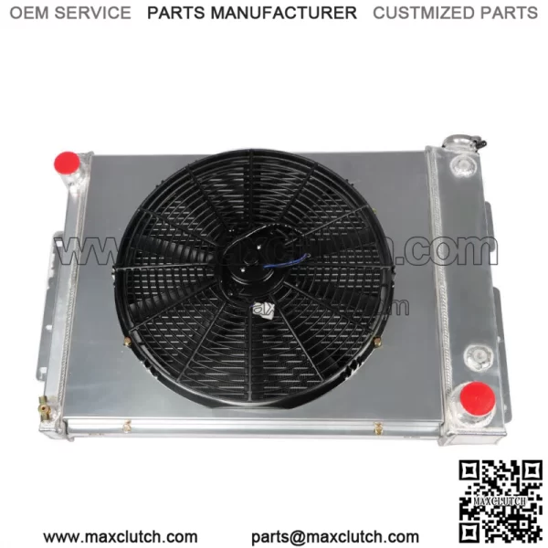For 1967 68 69 Chevy Camaro Pontiac Firebird 3 Row Aluminum Radiator Shroud Fan