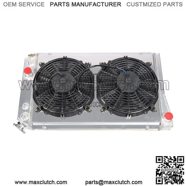 3-Row Aluminum Core Racing Radiator+pull Fan Shroud For 82-02 Corvette C4/s10 V8 - Image 3