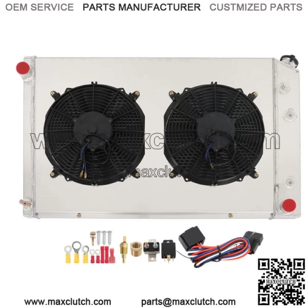 For 1973-1987 GMC Chevy C/K C10 C20 C30 K10/20 Truck CC716 3 Rows Radiator&Fan - Image 2