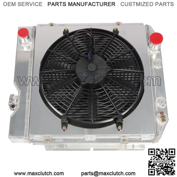 For 63-66 Ford Mustang Falcon Mercury  3 Row Aluminum Core Radiator+Fan Shroud