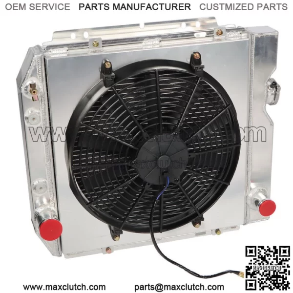 For 63-66 Ford Mustang Falcon Mercury  3 Row Aluminum Core Radiator+Fan Shroud - Image 2
