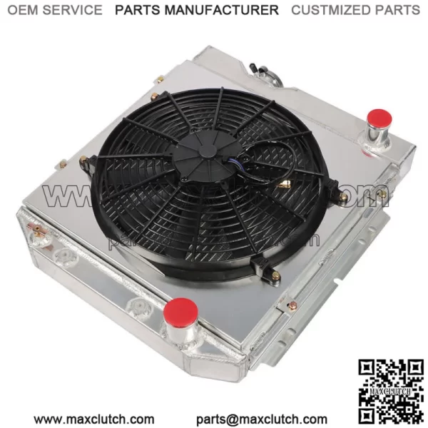 For 63-66 Ford Mustang Falcon Mercury  3 Row Aluminum Core Radiator+Fan Shroud - Image 4