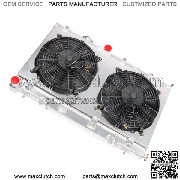 2-ROW Aluminum Core Racing Radiator+12v Fan Shroud For 2002-2007 Impreza Wrx Sti - Image 3