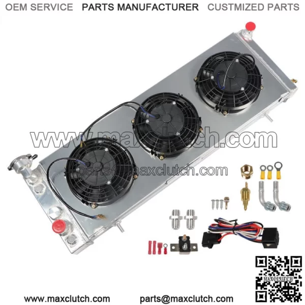 For 1992-2001 Jeep Cherokee XJ/Comanche Radiator +Shroud Fan Relay Kit Aluminum