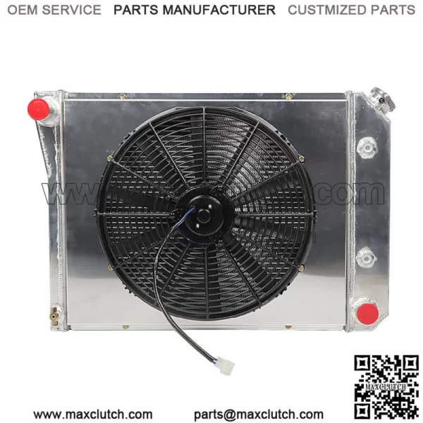 3 Row Radiator+Shroud Fan Kit For 68-74 Chevy Nova 70-81 Camaro 75-87 El Camino - Image 2