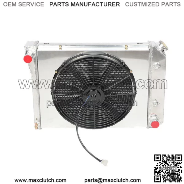 3 Row Radiator+Shroud Fan Kit For 68-74 Chevy Nova 70-81 Camaro 75-87 El Camino - Image 4