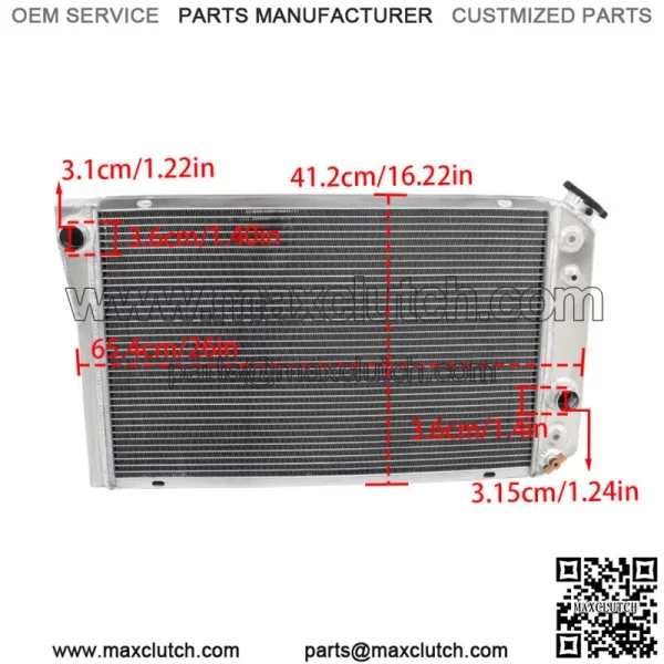 3 Row Aluminum Racing Radiator For 1982-2002 Chevy S10 Blazer 1984-1990 Corvette - Image 3