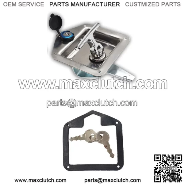 Trailer Door Latch T-Handle Lock Keys For Camper RV Truck Tool Box