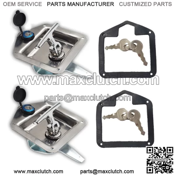 Trailer Door Latch T-Handle Lock Keys For Camper RV Truck Tool Box - Image 2