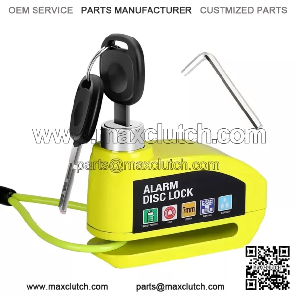 Anti-theft Brake Disc Lock Wheel Alarm Security Lock for Motorbike Bike Scooter