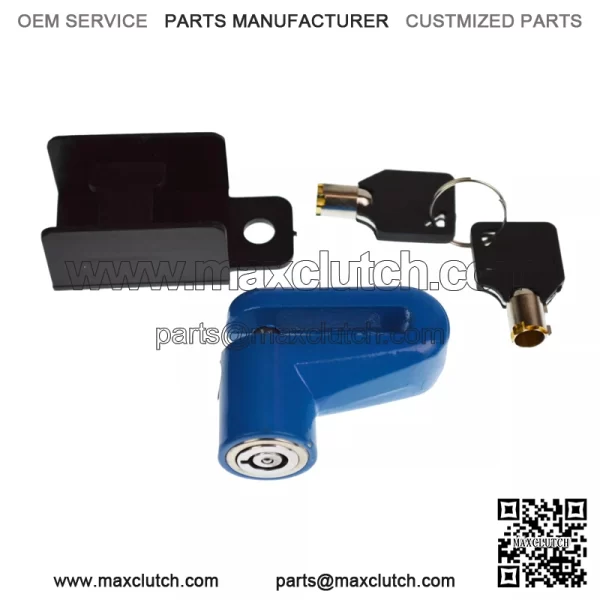 Anti Theft Brake Wheel Disk Lock For Motorcycle, Scooter, Bicycle Blue