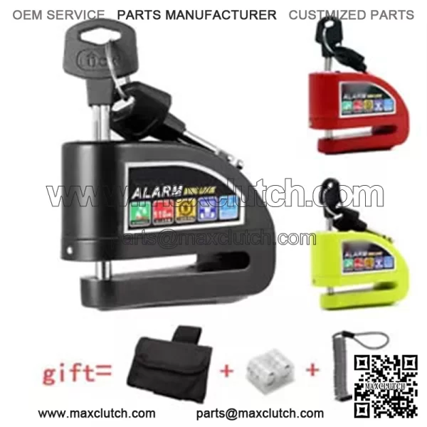 For Motorcycle Scooter Bicycle Anti-theft Wheel Disc Brake Lock Security Alarm