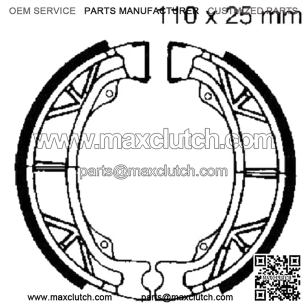 brake shoes H303 front rear for Peugeot New Vivacity 50 2T Sportline