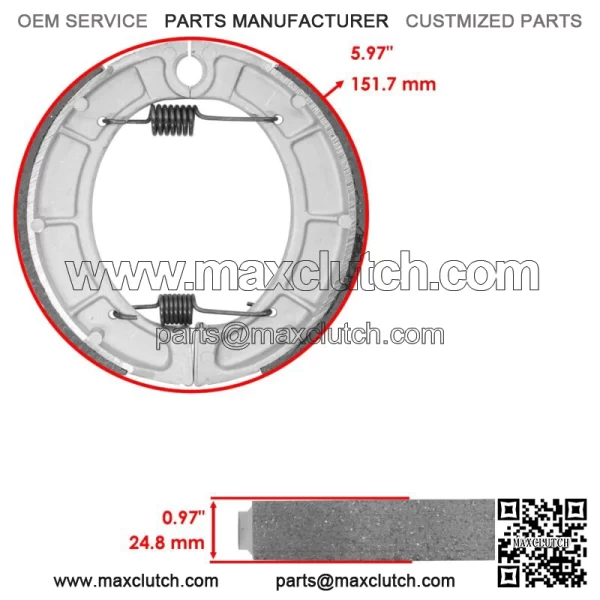 for Yamaha Bear Tracker 250 YFM250 2000-2004 Front & Rear Brake Pads Shoes - Image 2