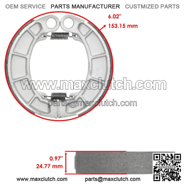 Front & Rear Brake Shoes for Honda TRX400FW Fourtrax Foreman 400 4X4 1995-2003 - Image 3