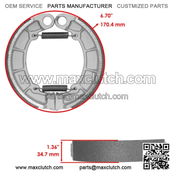 Front & Rear Brake Pads Shoes for Kawasaki KVF400 Prairie 400 4X4 1997-2002 - Image 2