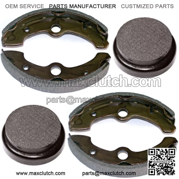 Front Brake Shoes & Rear Brake Pads for Yamaha Big Bear 350 YFM350FW 1989-1995
