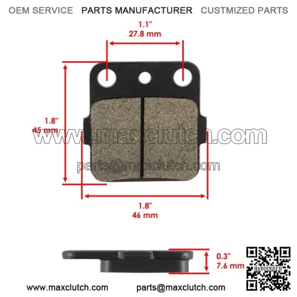 for Yamaha Grizzly YFM600 YFM600F HD 2000-2001 Front Rear Brake Pads Shoes - Image 3