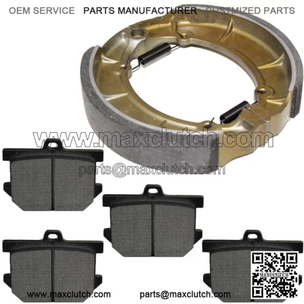 Front Brake Pads & Rear Brake Shoes for Yamaha XV920R Virago 1981 1982