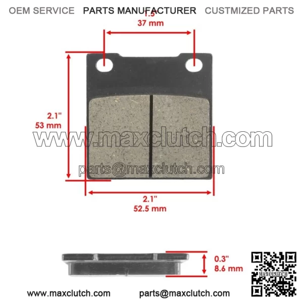 for Suzuki GS550 GS550L 1983-1986 Front Brake Pads & Rear Brake Shoes - Image 3