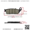 Front Brake Pads & Rear Brake Shoes for Honda VT750S 2010 2011 2012 2013 - Image 3