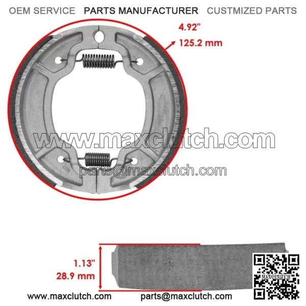 Front Brake Pads & Rear Brake Shoes for Yamaha XVS250 Drag Star Ds250 2000-2005 - Image 2