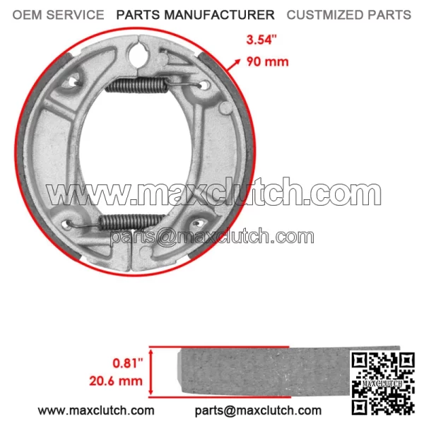 Front or Rear Brake Shoes for Honda CRF110F 2013-2024 / 06450-KYK-910 - Image 2