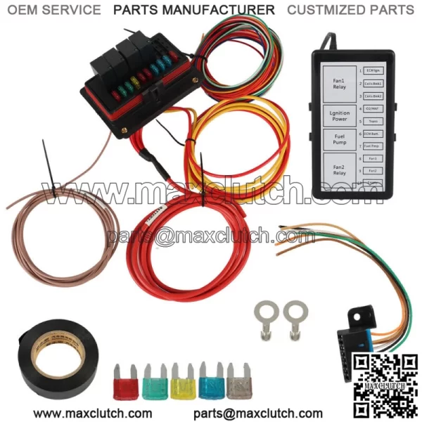 LS Swap Fuse & Relay Box Sealed Self-Contained Wiring Harness Kit