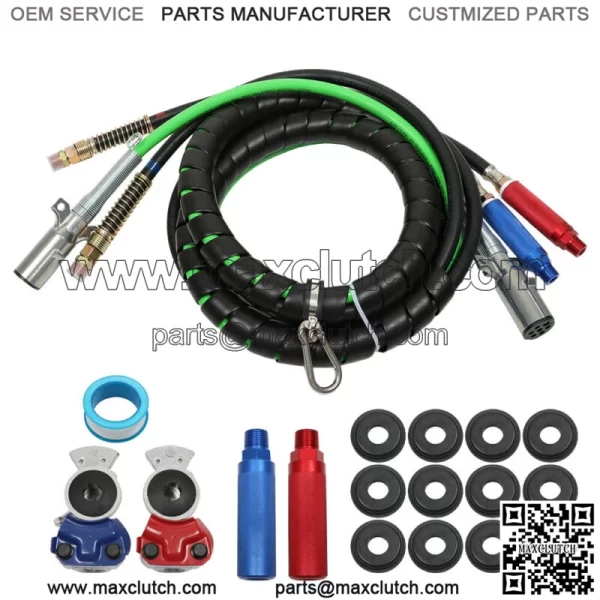12ft 3-in-1 Air Duct Hose Wrap Kit Fits Semi Truck Tractor Trailer
