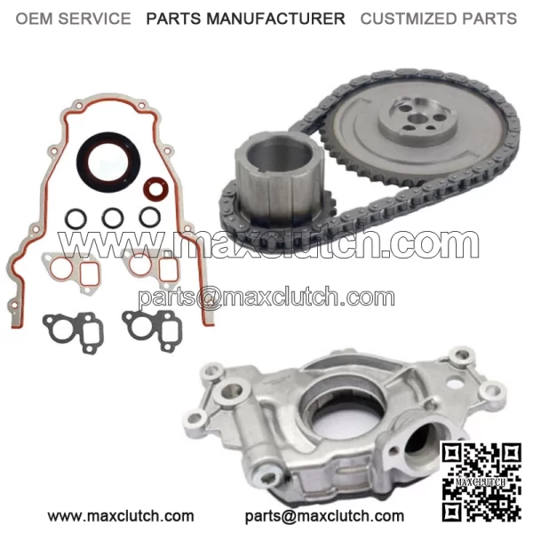 New LS High Volume Oil Pump Parts Change Kit+Gaskets &Timing Chain RTV 5.3L 6.0L (For: More than one vehicle)