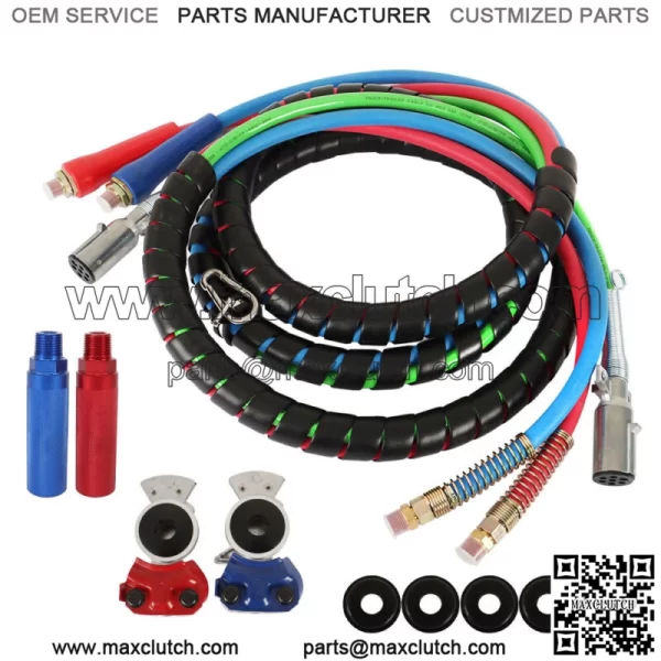 15' 3-in-1 Air Hose Kit for Semi-Trailer Tractor