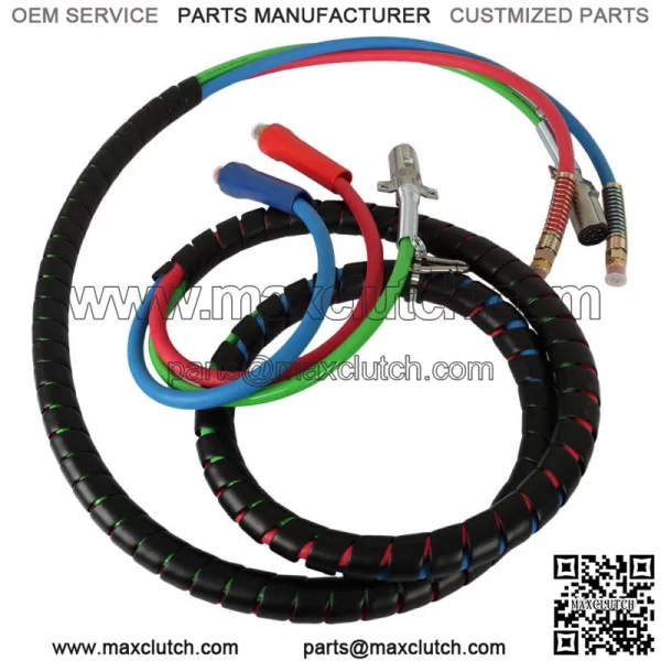 15' 3-in-1 Air Hose Kit for Semi-Trailer Tractor - Image 3