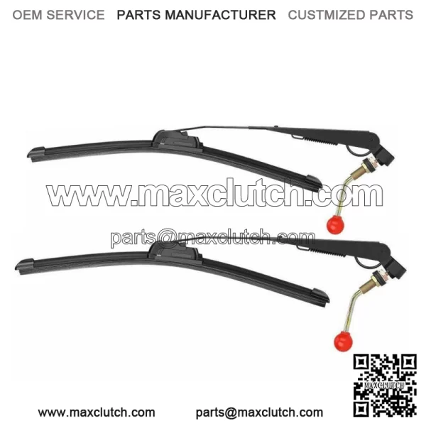2PCS Manual Hand Operated Windshield Wiper Universal for Polaris RZR XP Can Am For: More than one vehicle
