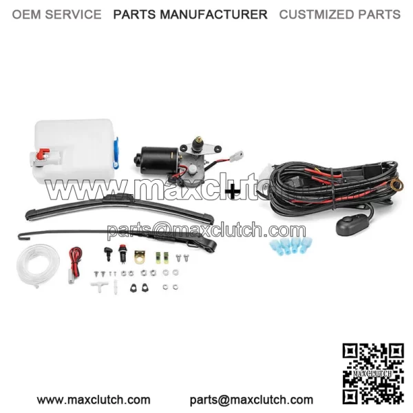 12V Electric Windshield Wiper Motor Kit + Wiring For Honda Pioneer 500/700/1000 For: More than one vehicle