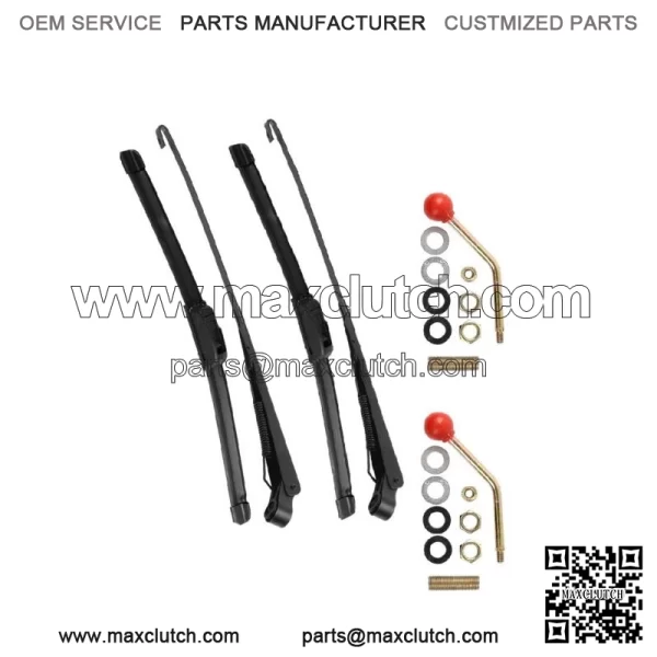 2Set UTV Manual Hand Operated Windshield Wiper for Honda Kawasaki Teryx Polaris For: More than one vehicle