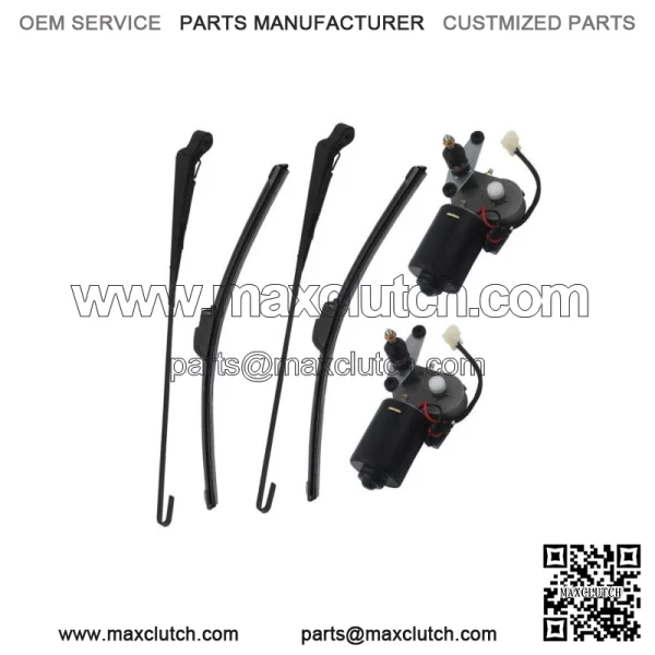 2Set UTV Electric Windshield Wiper Motor Kit for John Deere Gator/Kawasaki Mule For: More than one vehicle