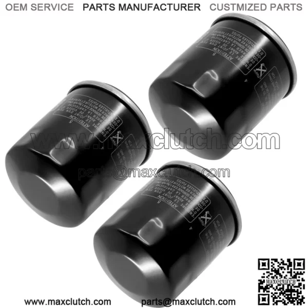 3 Oil Filters for Yamaha YFM660 Grizzly YXR660 Rhino YFM450 Kodiak YYFM450Fx (For: 2006 Yamaha Rhino 660)